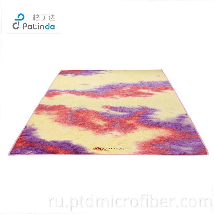 tie dye microfiber yoga towel